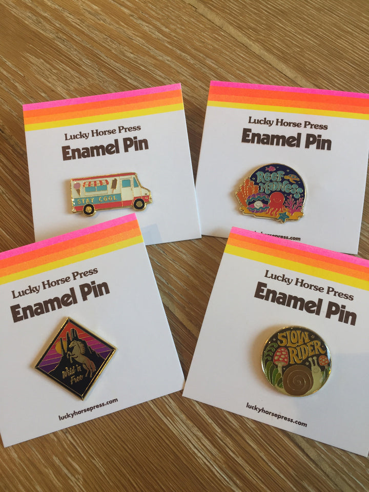 Lucky Horse Enamel Pins