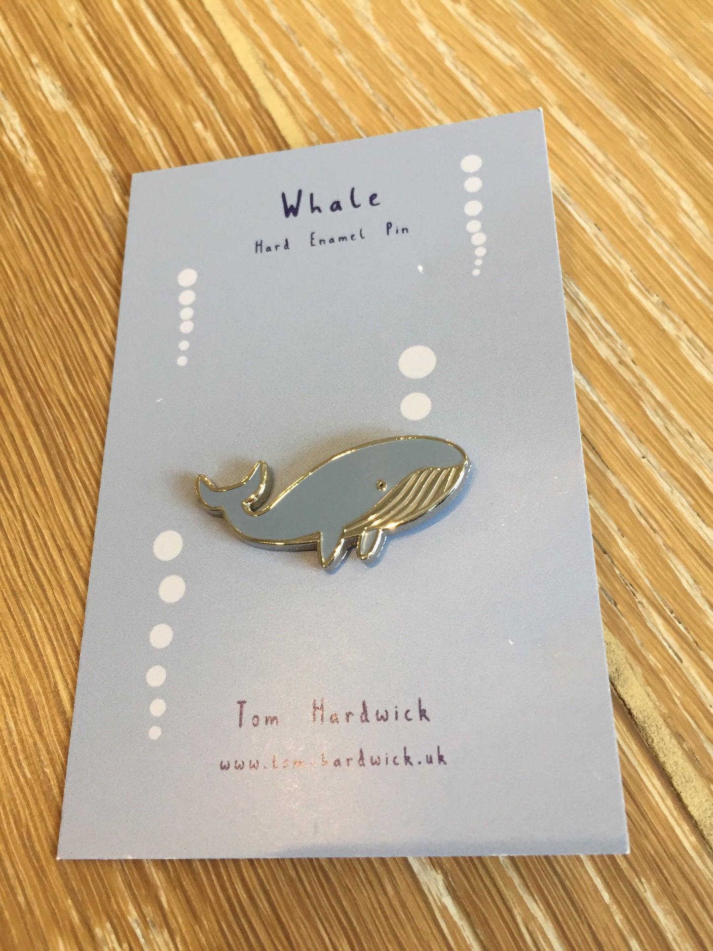 Whale enamel pin