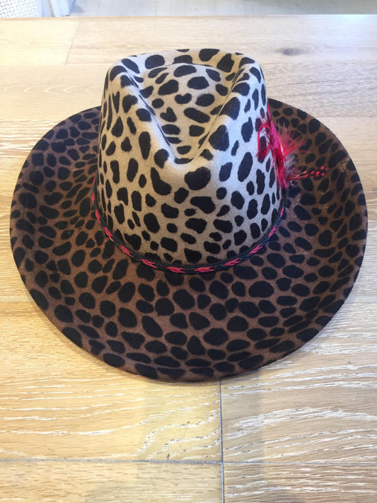 Leopard print hats