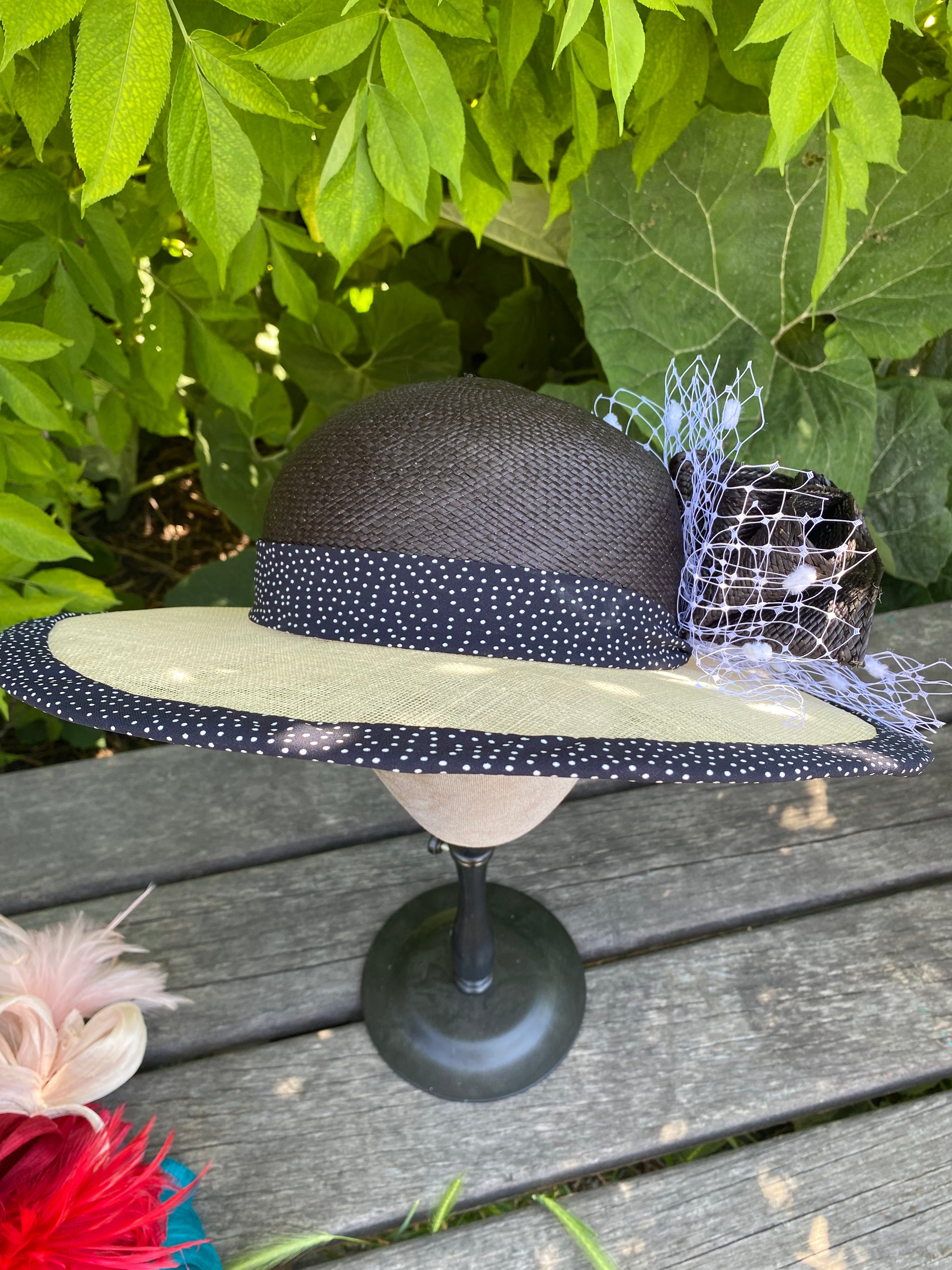 Black and White Derby Hat