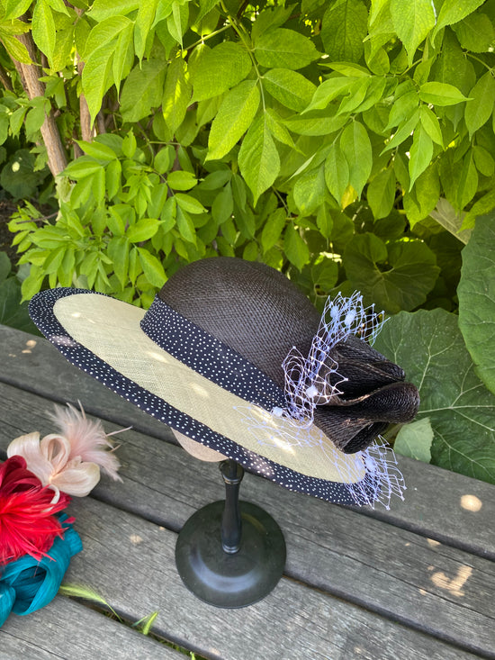 Black and White Derby Hat