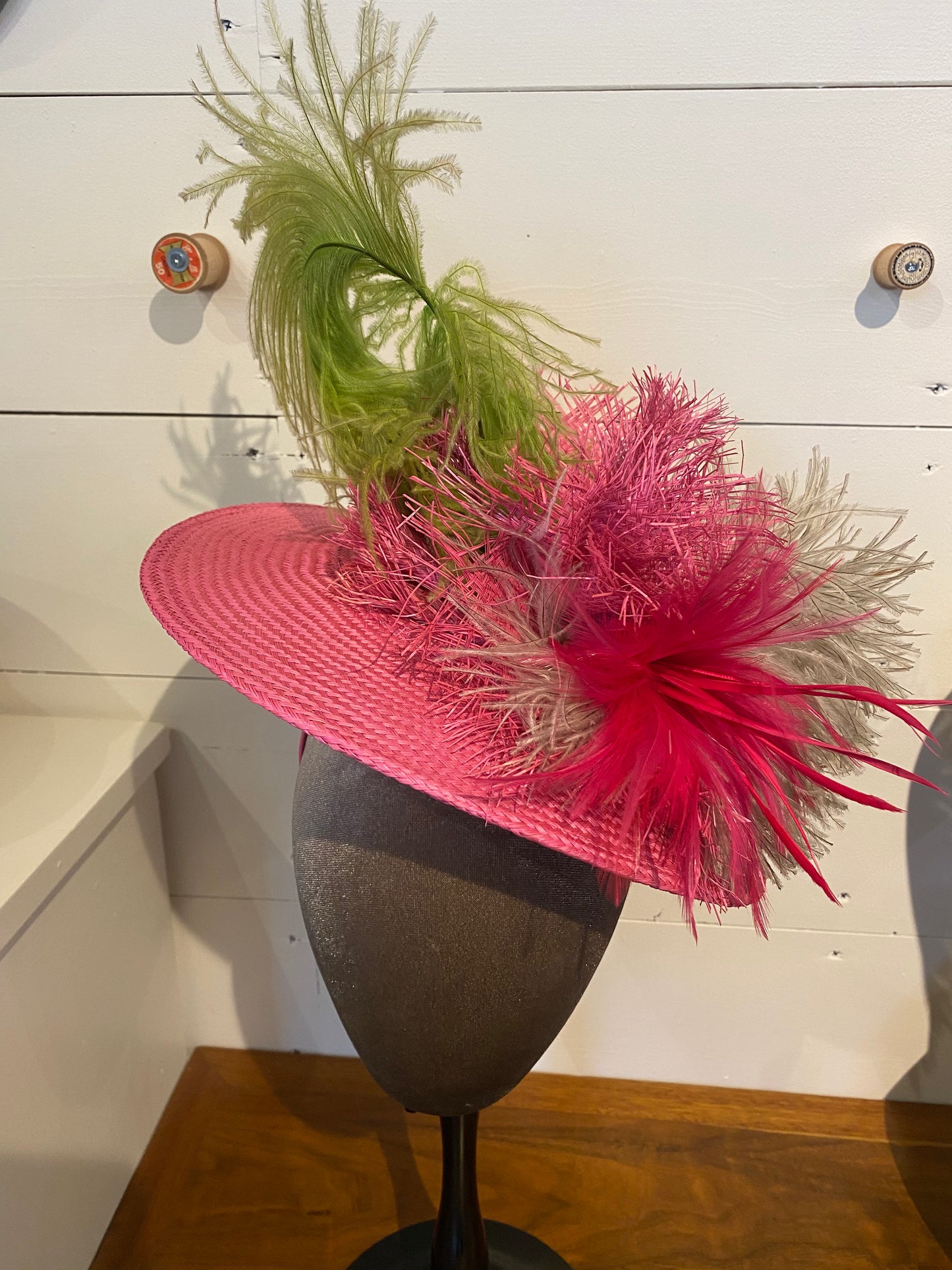 Pink Saucer Derby Hat