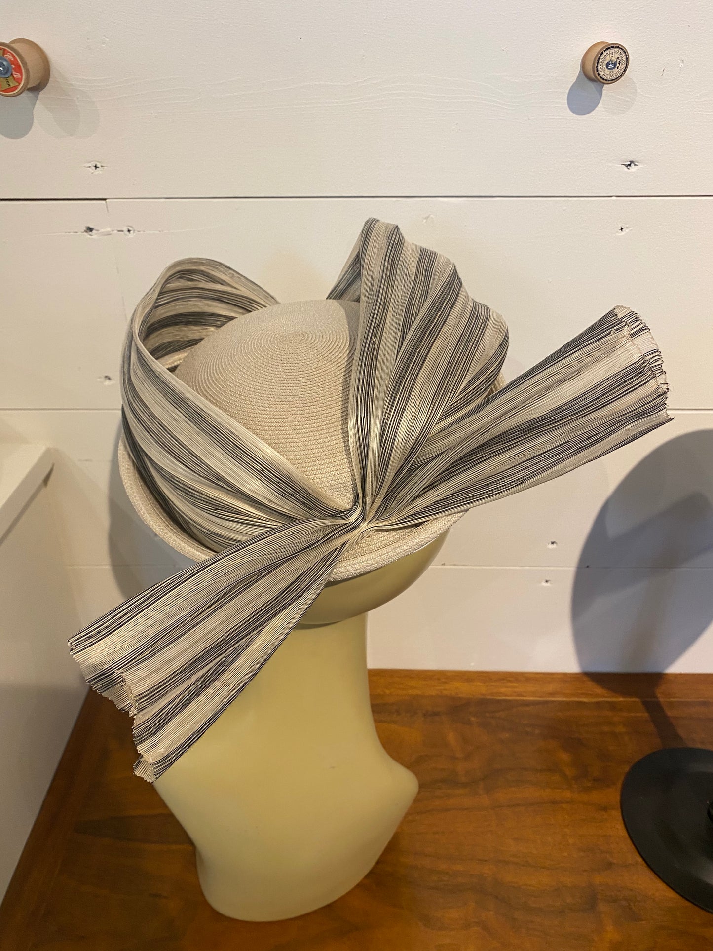 Cream Headpiece with Silk Abaca