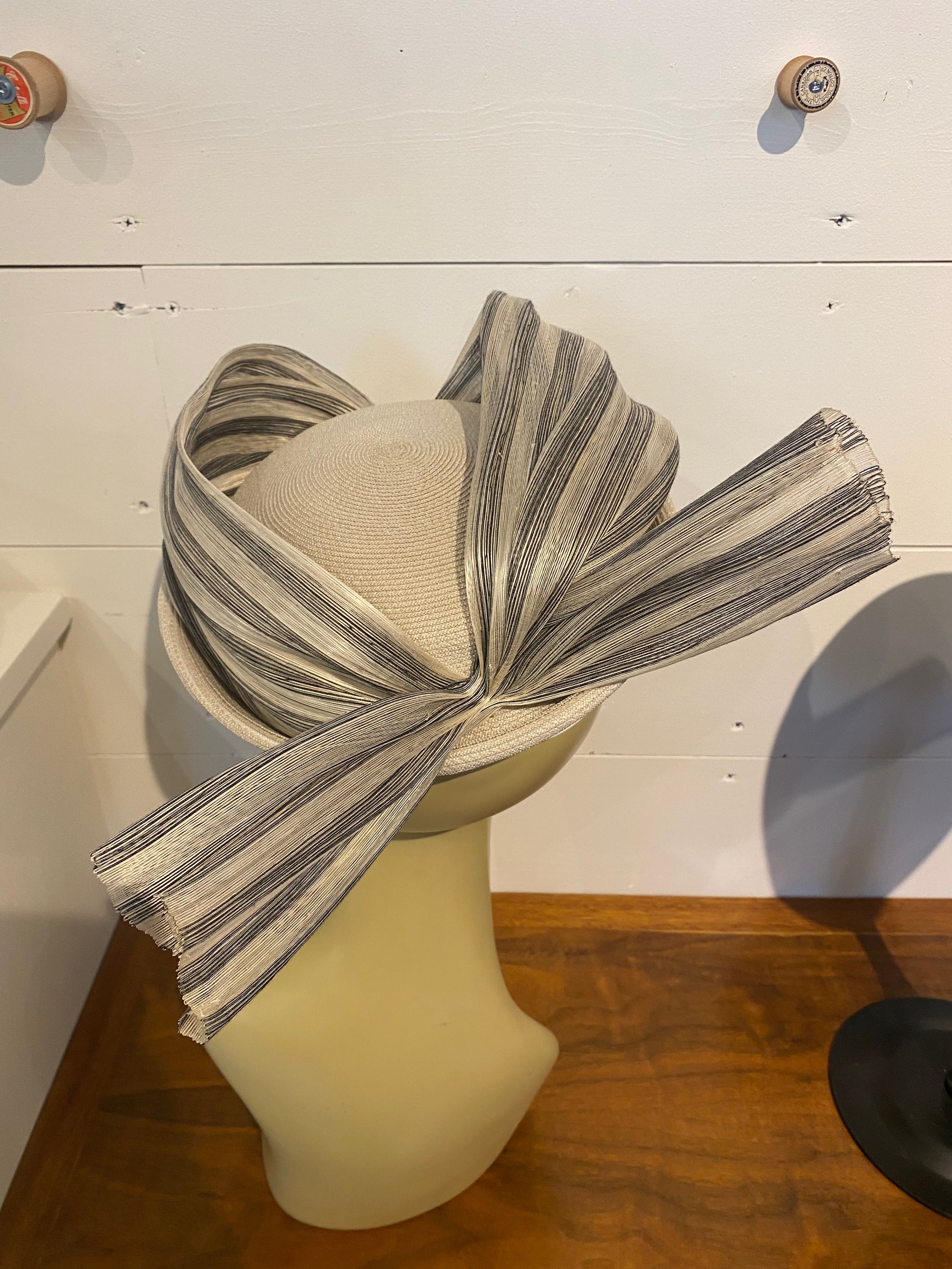 Cream Headpiece with Silk Abaca