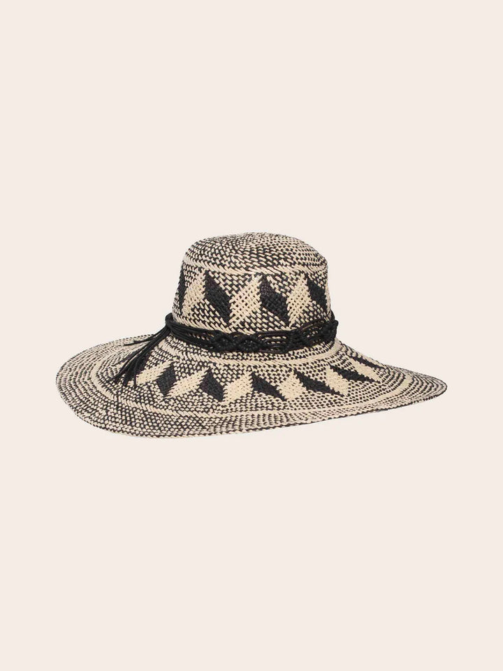Large Bell Hat with Geometric Pattern