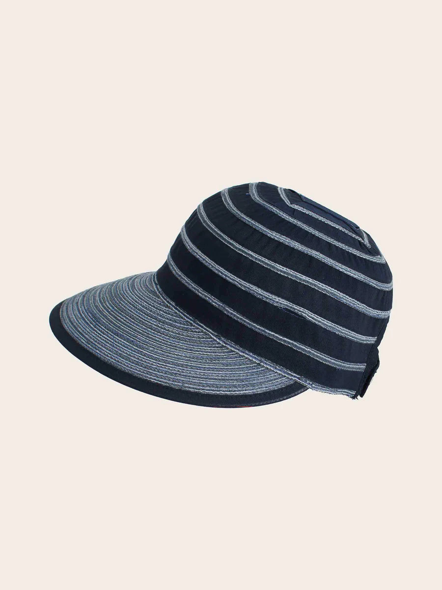 Cap with Wide Visor Stripes