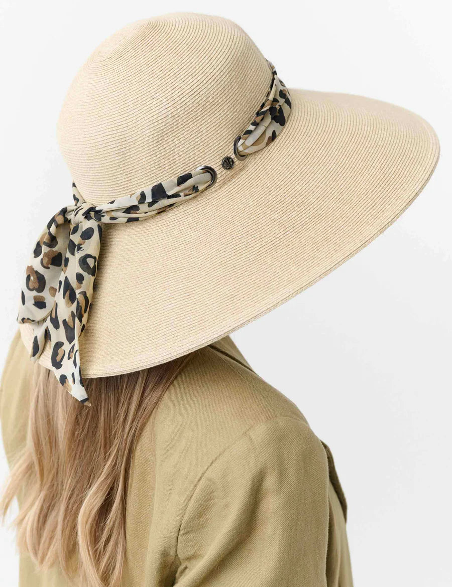 Large Loevenich Sun Hat with Leopard Band