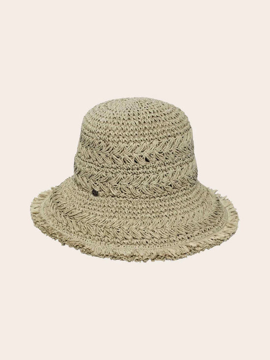 Crochet Hat with Frayed Brim