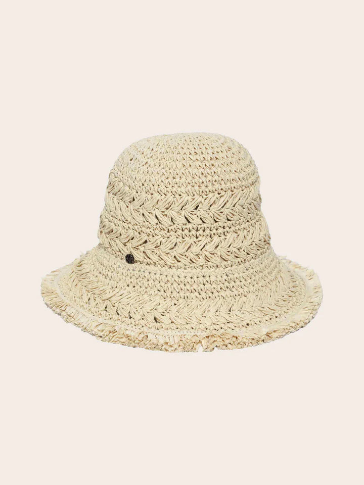 Crochet Hat with Frayed Brim
