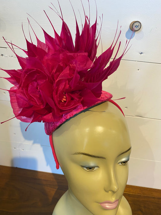 Fuschia Cocktail Headpiece