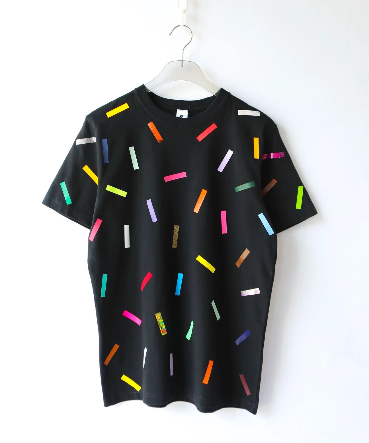 Black Confetti Unisex Cotton T-shirt