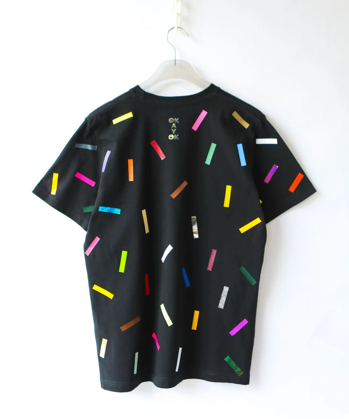 Black Confetti Unisex Cotton T-shirt