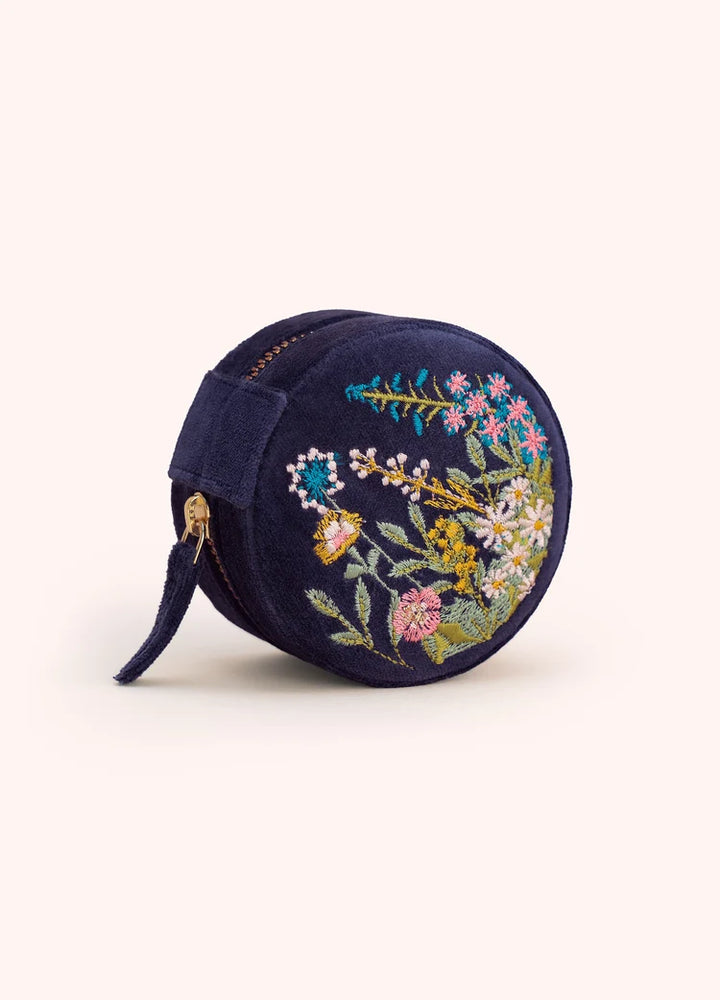 Navy Floral Hedgerow Jewellery Box