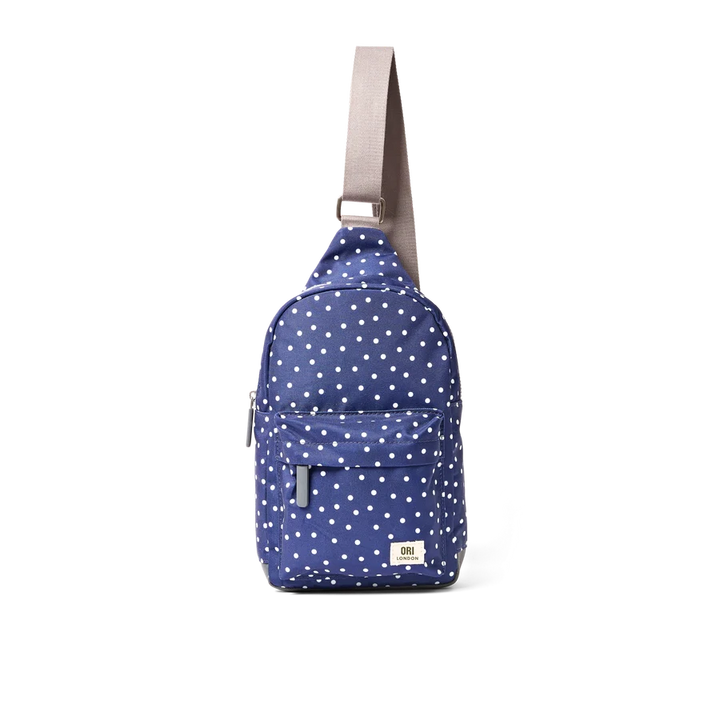 Willesden B Sling Bag Mixed Navy Polka Dot