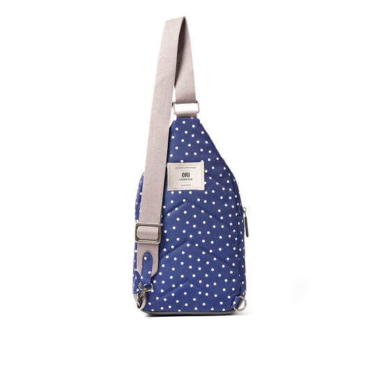 Willesden B Sling Bag Mixed Navy Polka Dot
