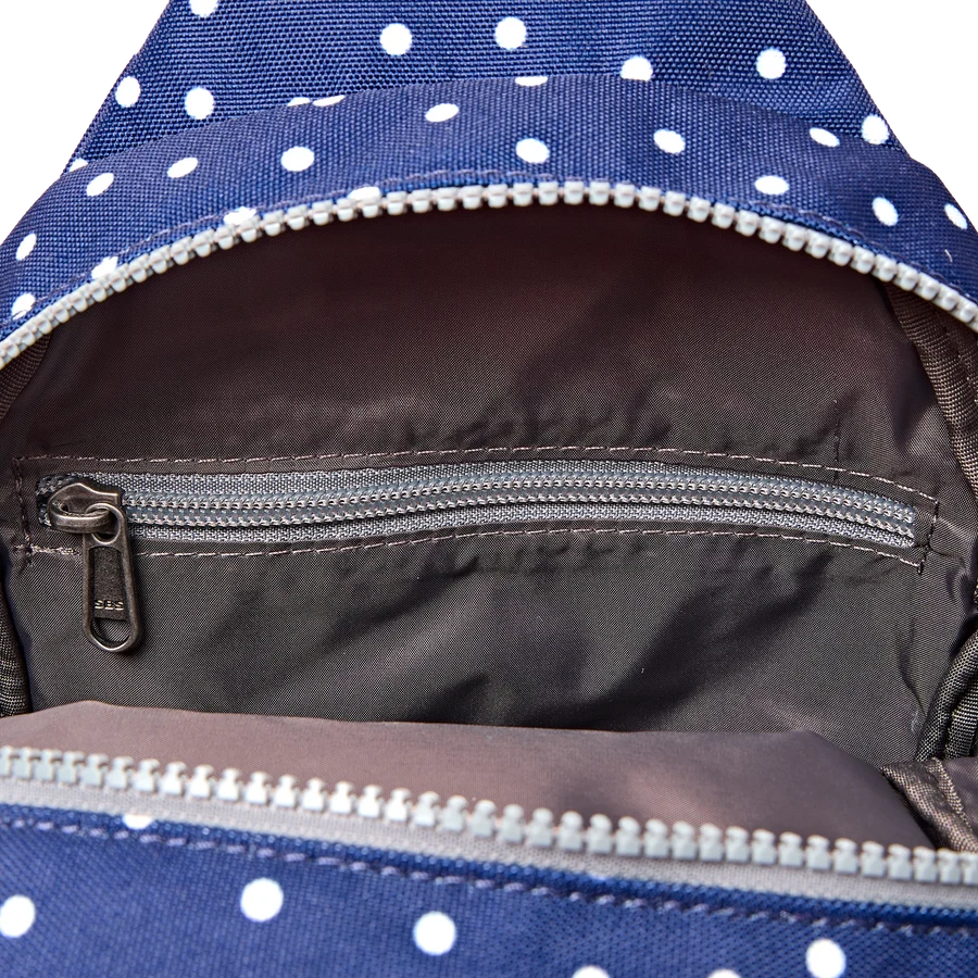 Willesden B Sling Bag Mixed Navy Polka Dot