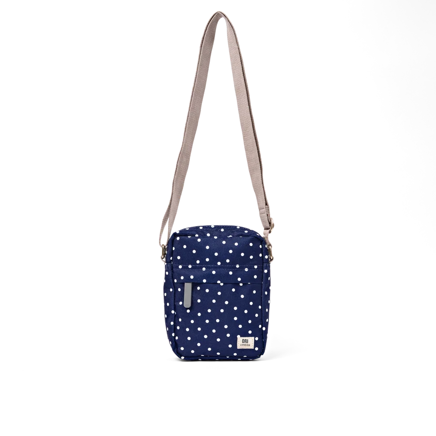 Bond Pocket Crossbody Bag Navy Polka Dot