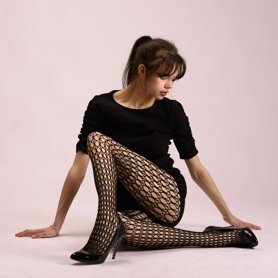 Ellipse Net Tights Black