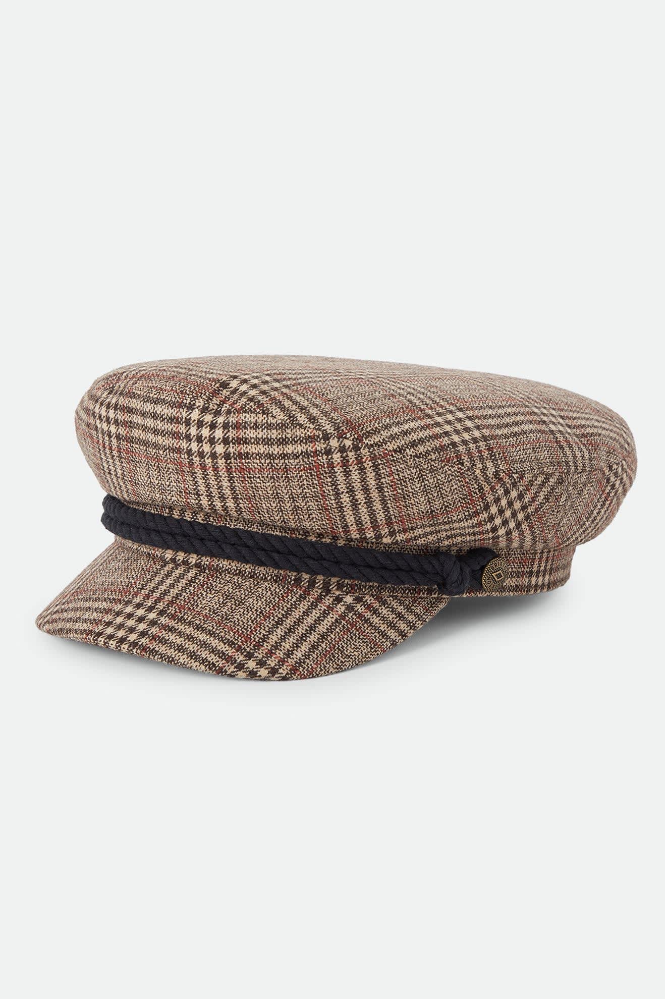 Fiddler Cap Brown/Tan/Red Plaid