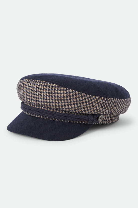 Fiddler Cap Navy/Sand Houndstooth