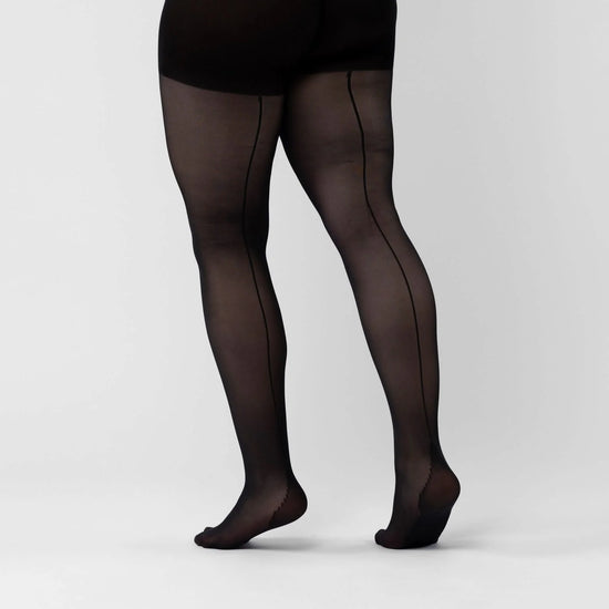 Loren Seamed Tights Black