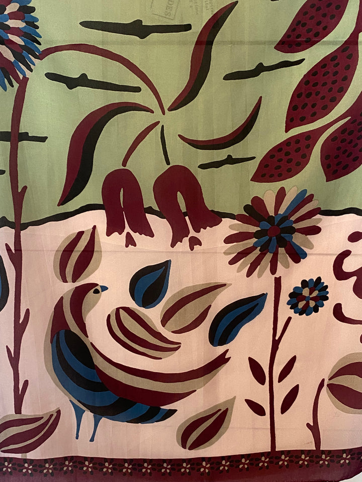 Silk Scarves Birdy Bordeaux