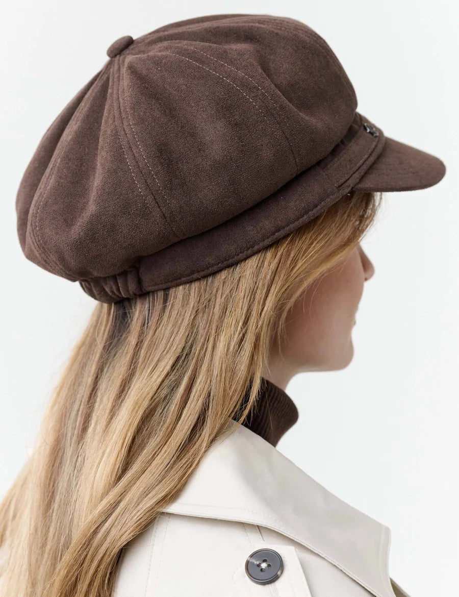 Faux Suede Cap Cocoa Powder