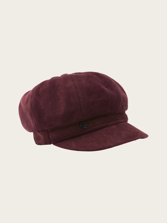 Faux Suede Cap Wine