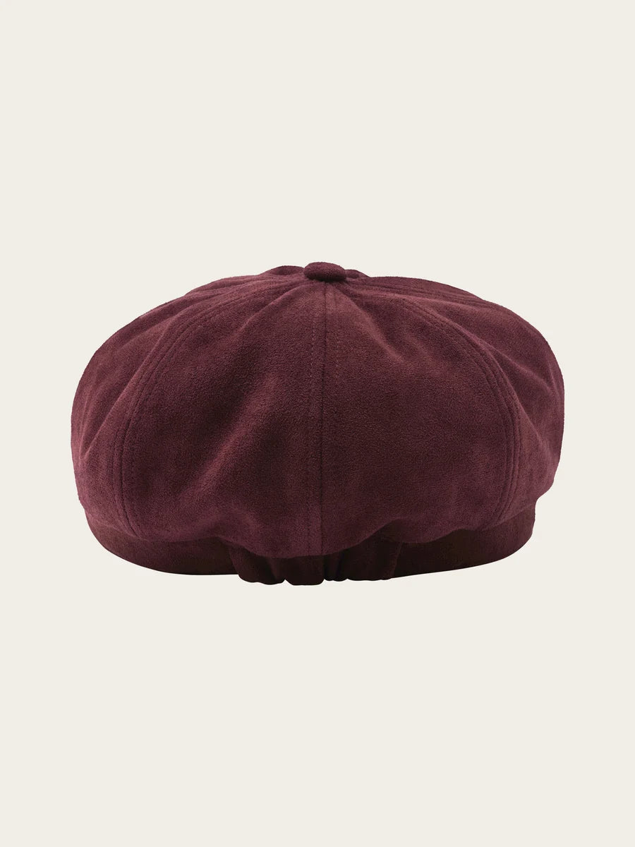 Faux Suede Cap Wine