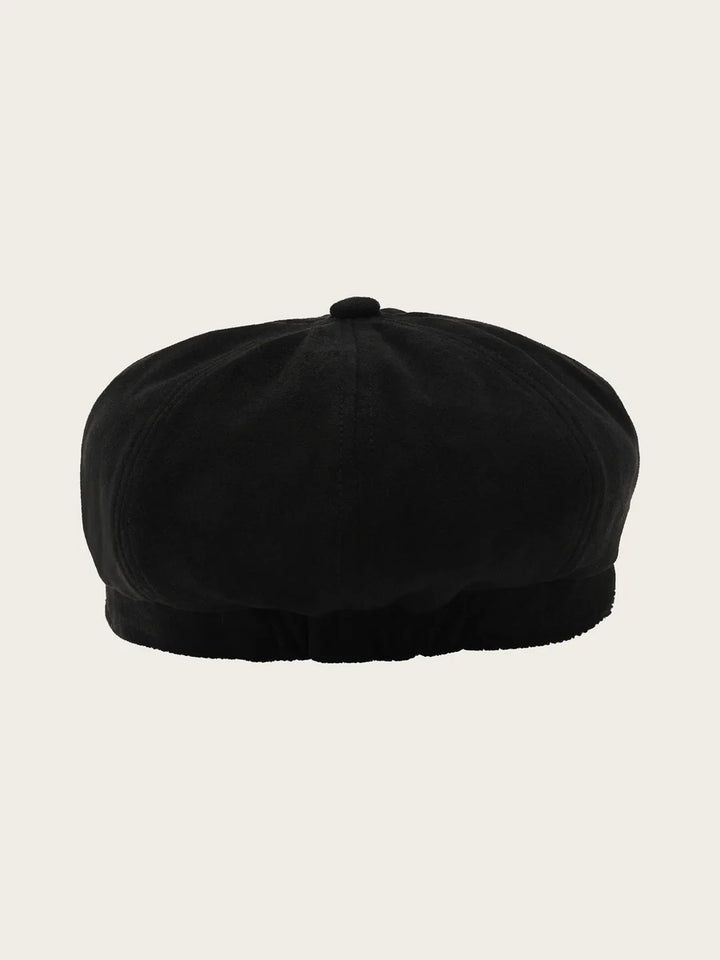 Faux Suede Cap Black