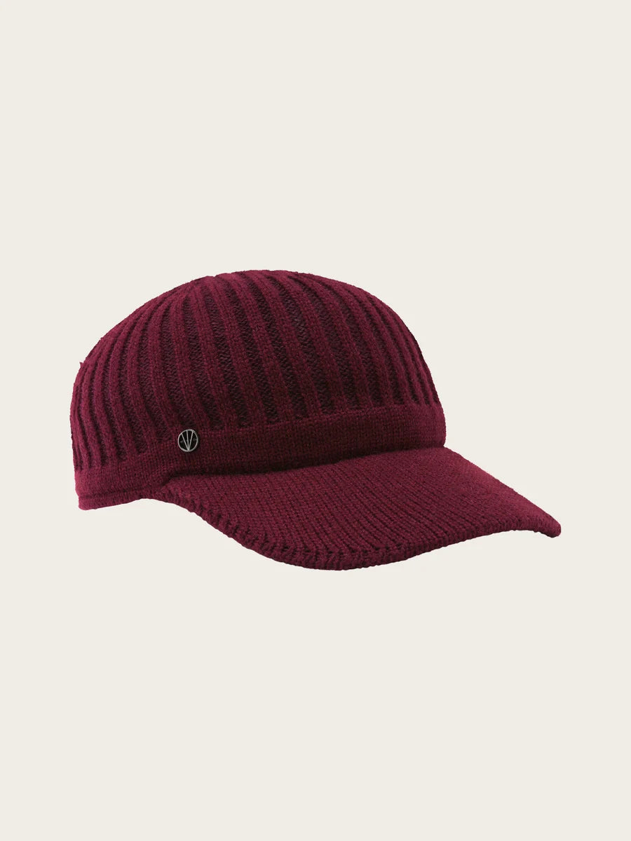 Knitted Baseball Cap Wine