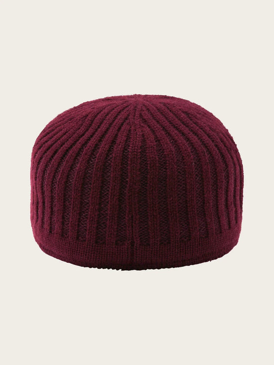 Knitted Baseball Cap Wine