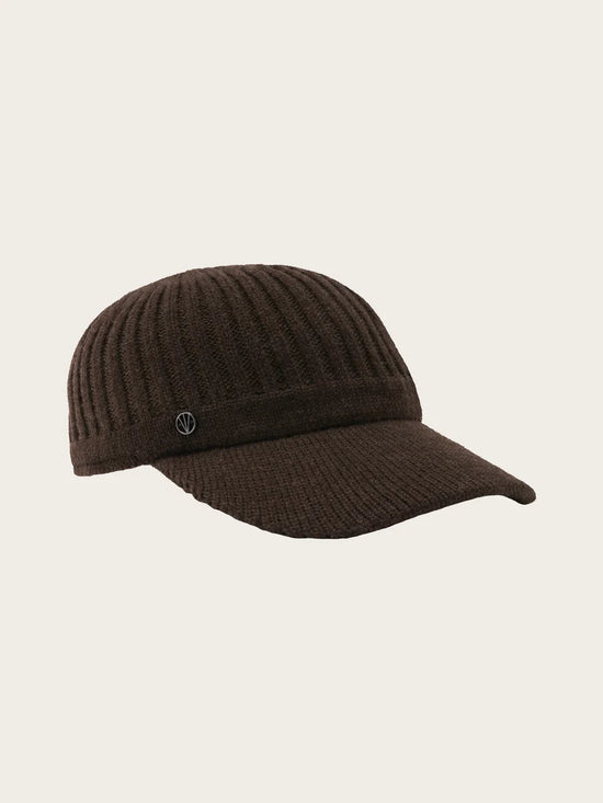 Knitted Baseball Cap Chocolate