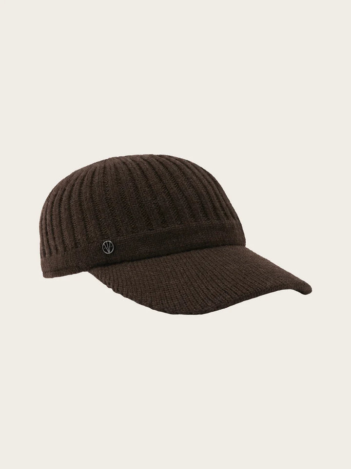 Knitted Baseball Cap Chocolate