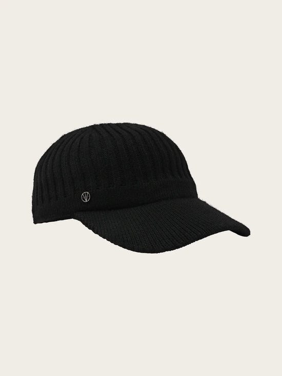 Knitted Baseball Cap Black