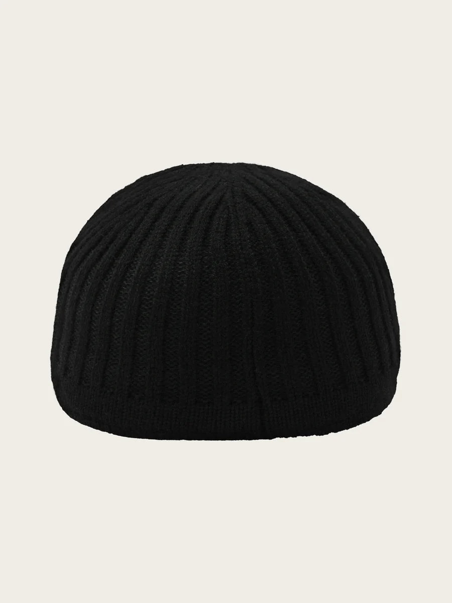 Knitted Baseball Cap Black