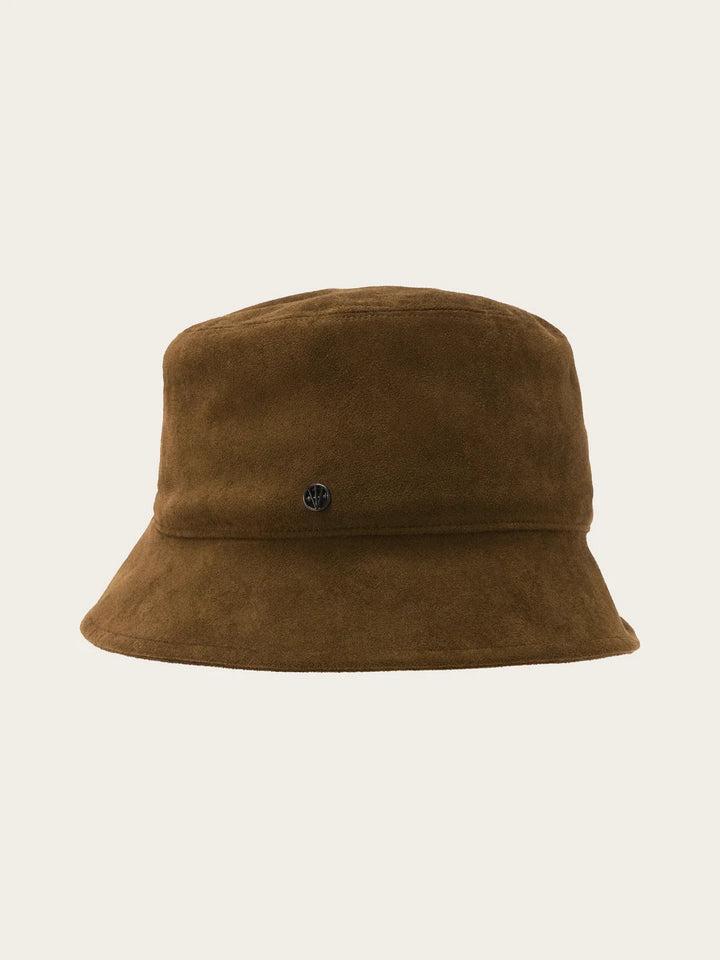 Loevenich Bucket Hat in Faux Suede Bronze