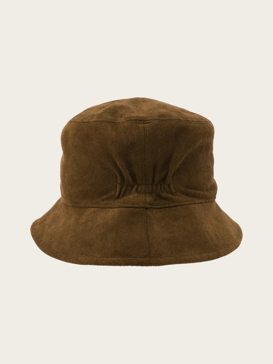 Loevenich Bucket Hat in Faux Suede Bronze