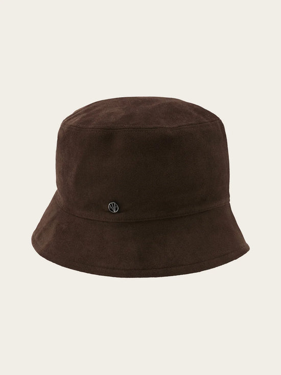 Loevenich Bucket Hat in Faux Suede Coca Powder