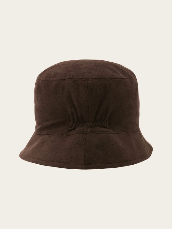 Loevenich Bucket Hat in Faux Suede Coca Powder