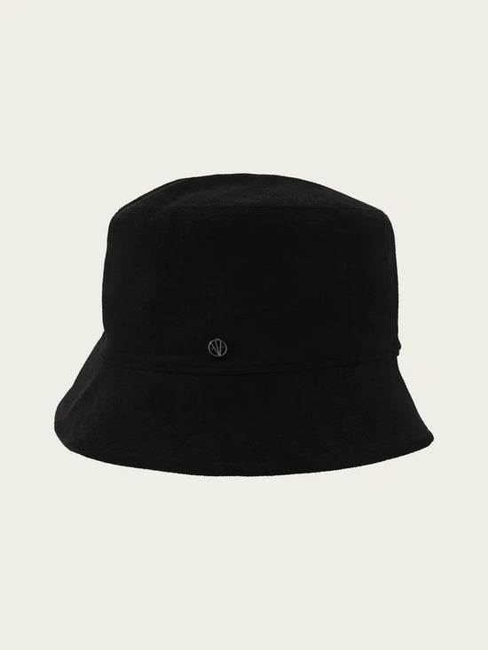 Loevenich Bucket Hat in Faux Suede Black