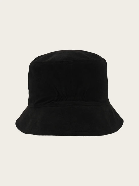 Loevenich Bucket Hat in Faux Suede Black