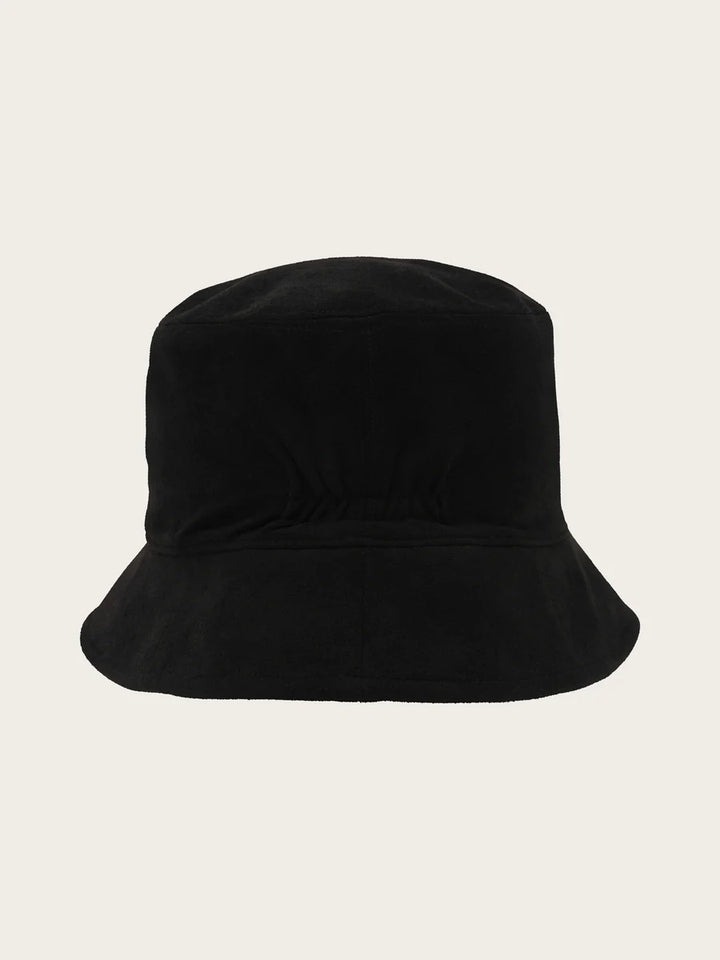 Loevenich Bucket Hat in Faux Suede Black
