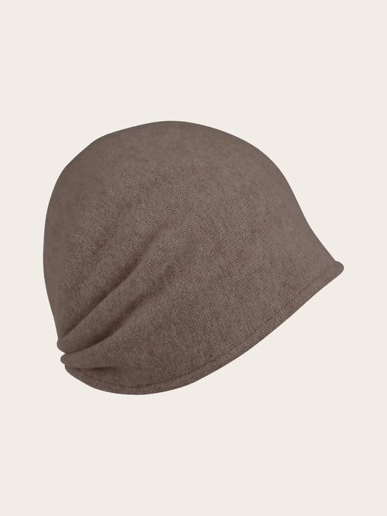 Loevenich Wool Beanie with Folded Back in Sand