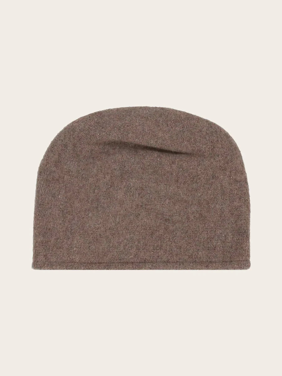 Loevenich Wool Beanie with Folded Back in Sand