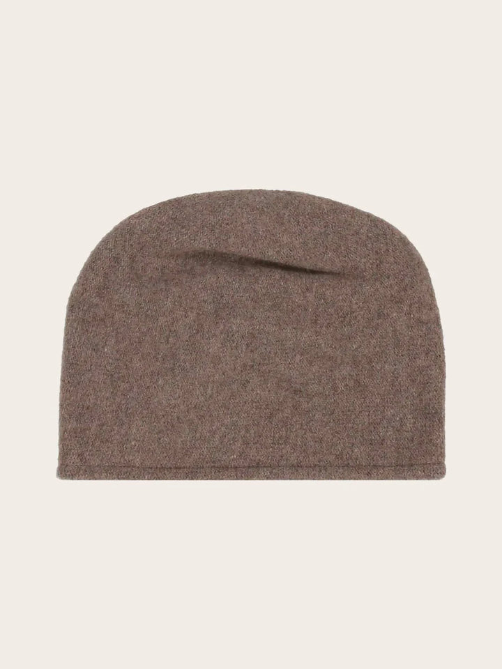 Loevenich Wool Beanie with Folded Back in Sand