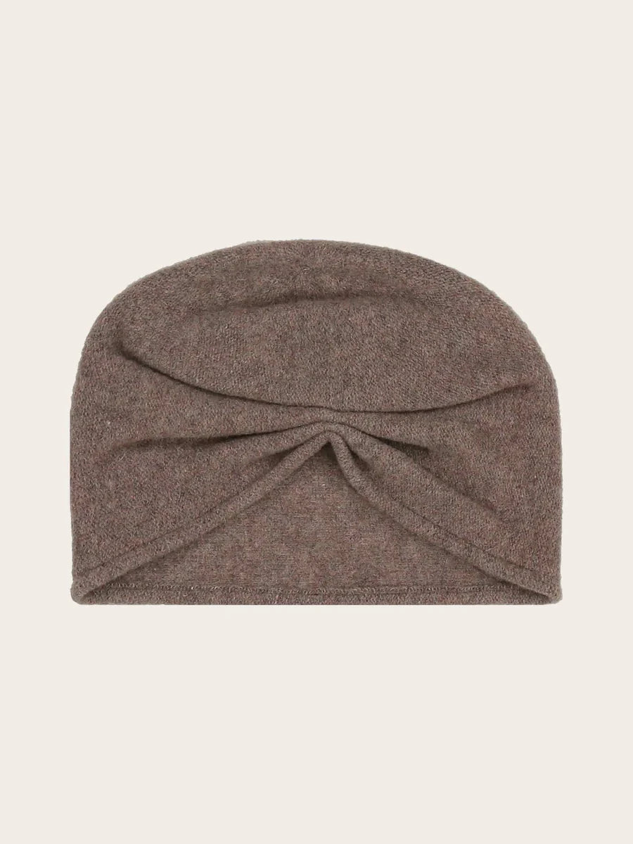 Loevenich Wool Beanie with Folded Back in Sand