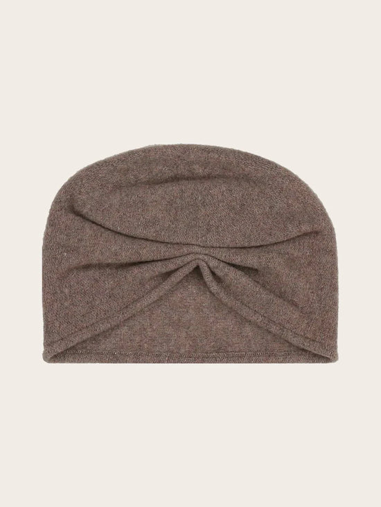 Loevenich Wool Beanie with Folded Back in Sand