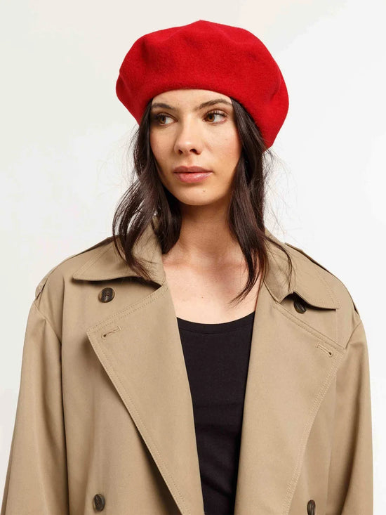Loevenich Wool Beret Red