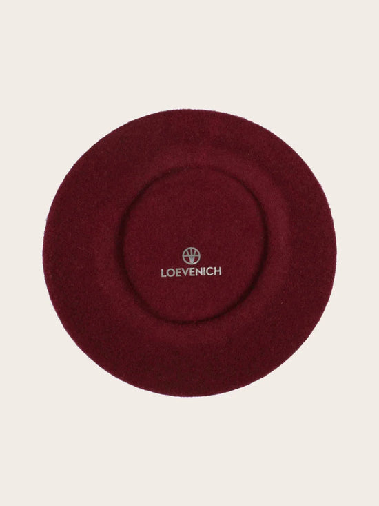 Loevenich Wool Beret  Wine